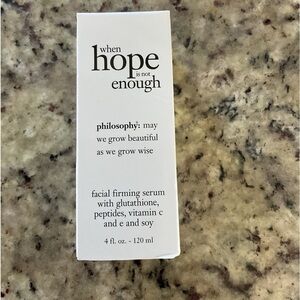 Philosophy When Hope Is Not Enough Facial Firming Serum 4.0fl. oz BOXED